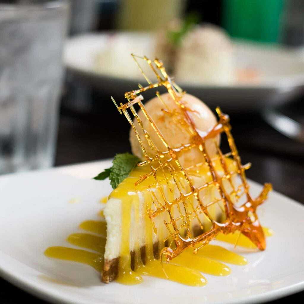 Cheesecake on a plate