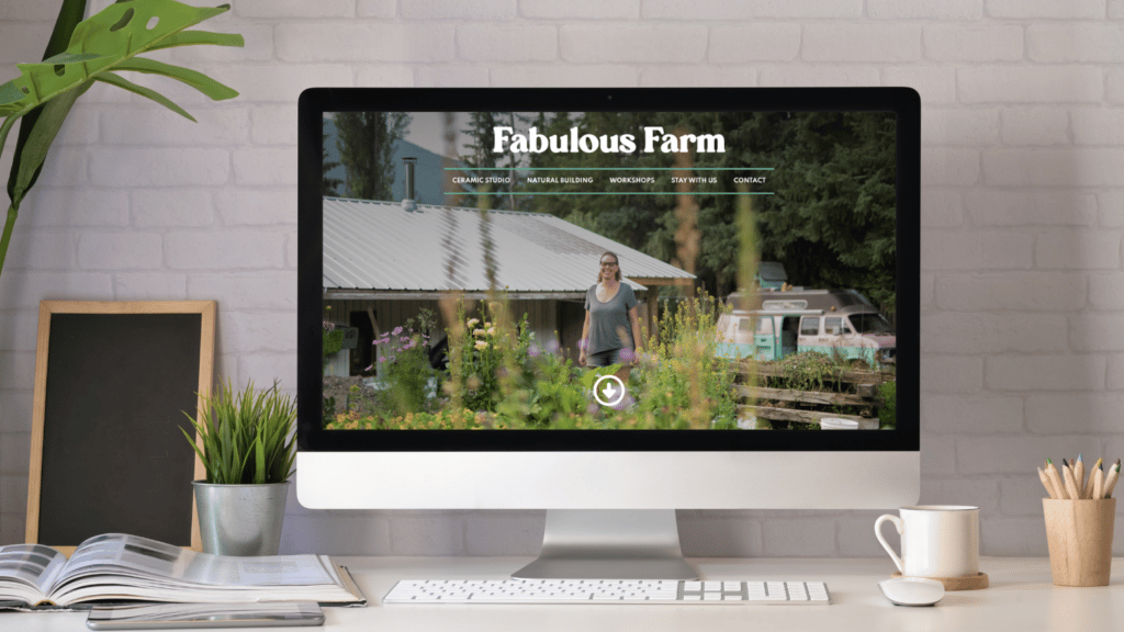 Fabulous Farm homepage mockup