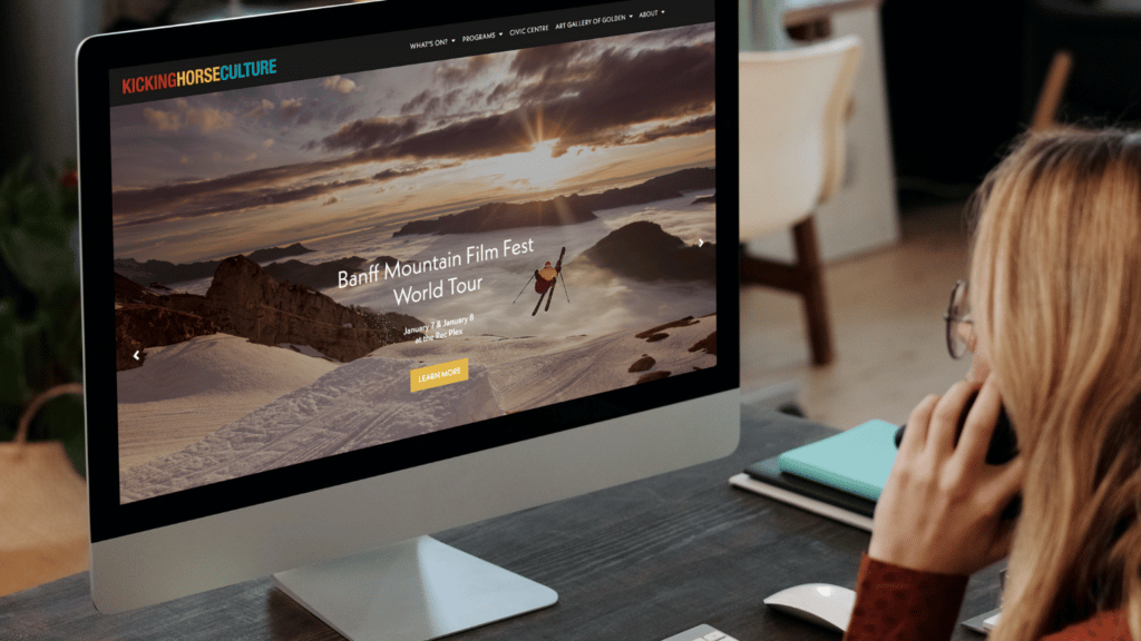 Kicking Horse Culture Website Mockup