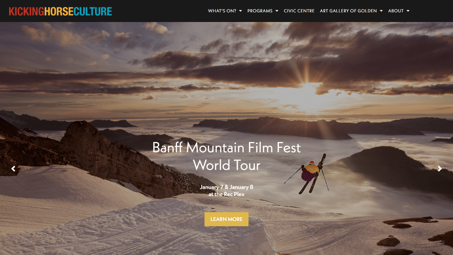 Kicking Horse Culture Website Hero