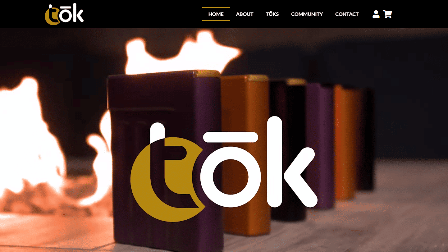 Home page of Tok Case with image of Tok cases